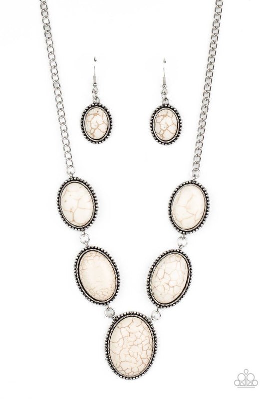 Paparazzi River Valley Radiance White Stone Short Necklace
