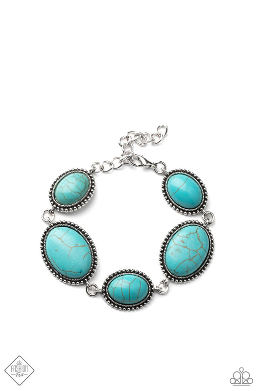 Paparazzi River View Blue Clasp Bracelet - Fashion Fix Simply Santa Fe December 2020