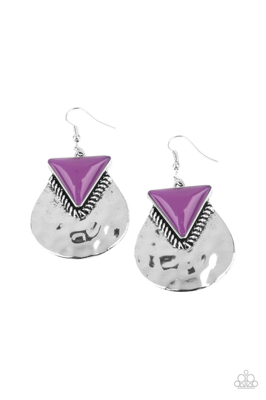 Paparazzi Road Trip Treasure Purple Fishhook Earrings