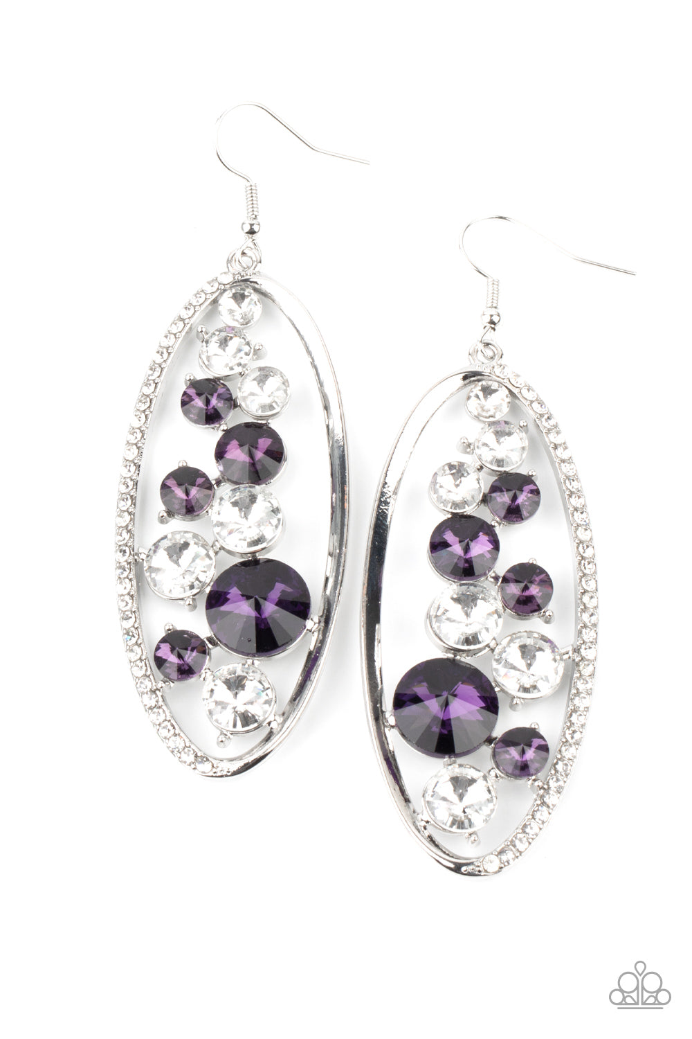 Paparazzi Rock Candy Bubbly Purple Fishhook Earrings - P5ST-PRXX-009XXPaparazzi Rock Candy Bubbly Purple Fishhook Earrings