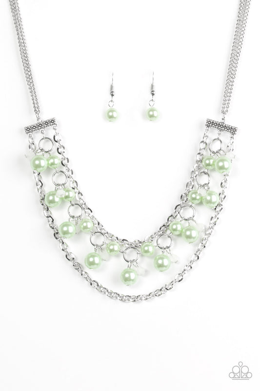 Paparazzi Rockefeller Romance Green Short Necklace