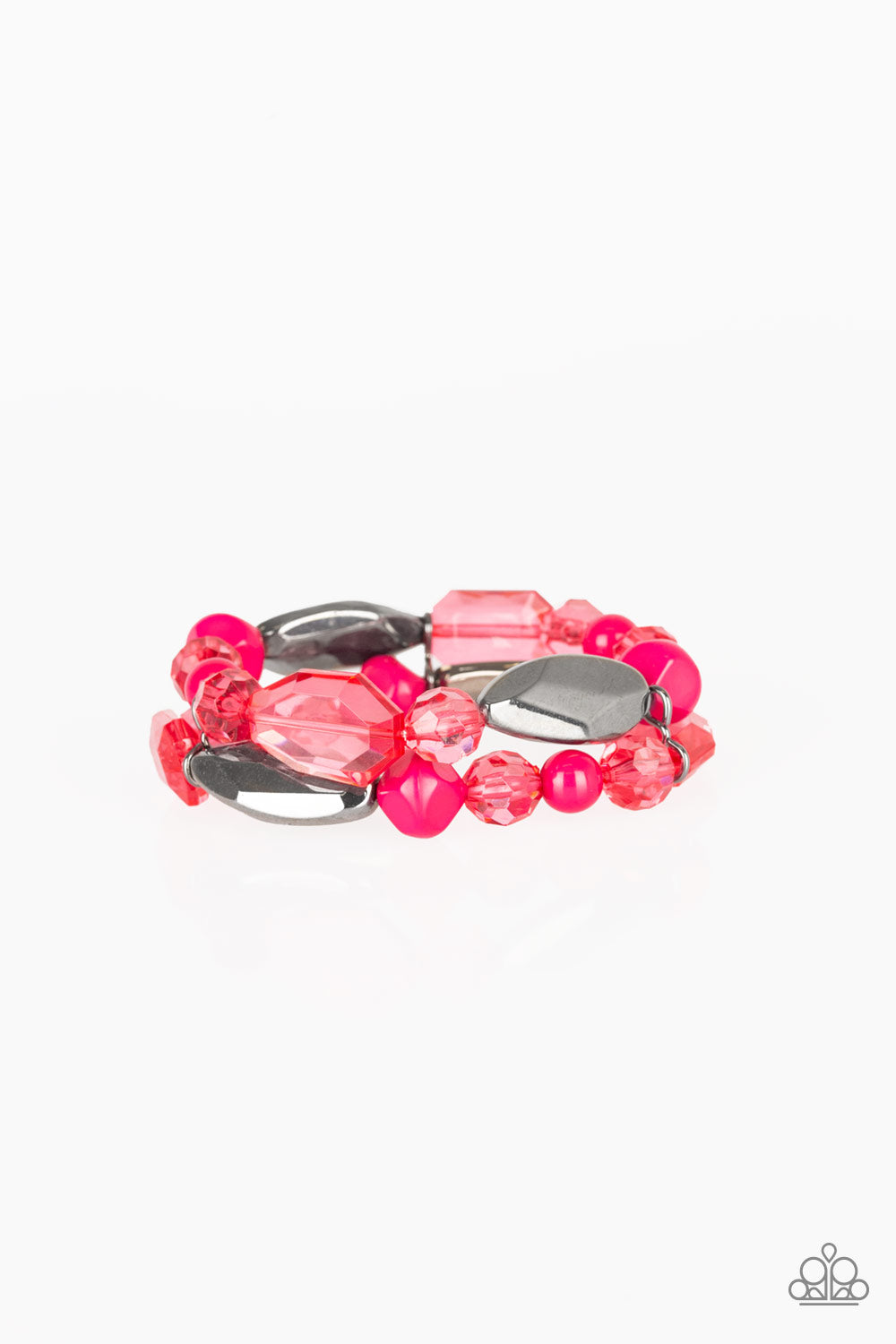 Paparazzi Rockin' Rock Candy Pink Stretch Bracelet