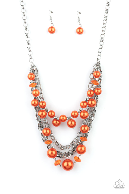 Paparazzi Rockin' Rockette Orange Short Necklace