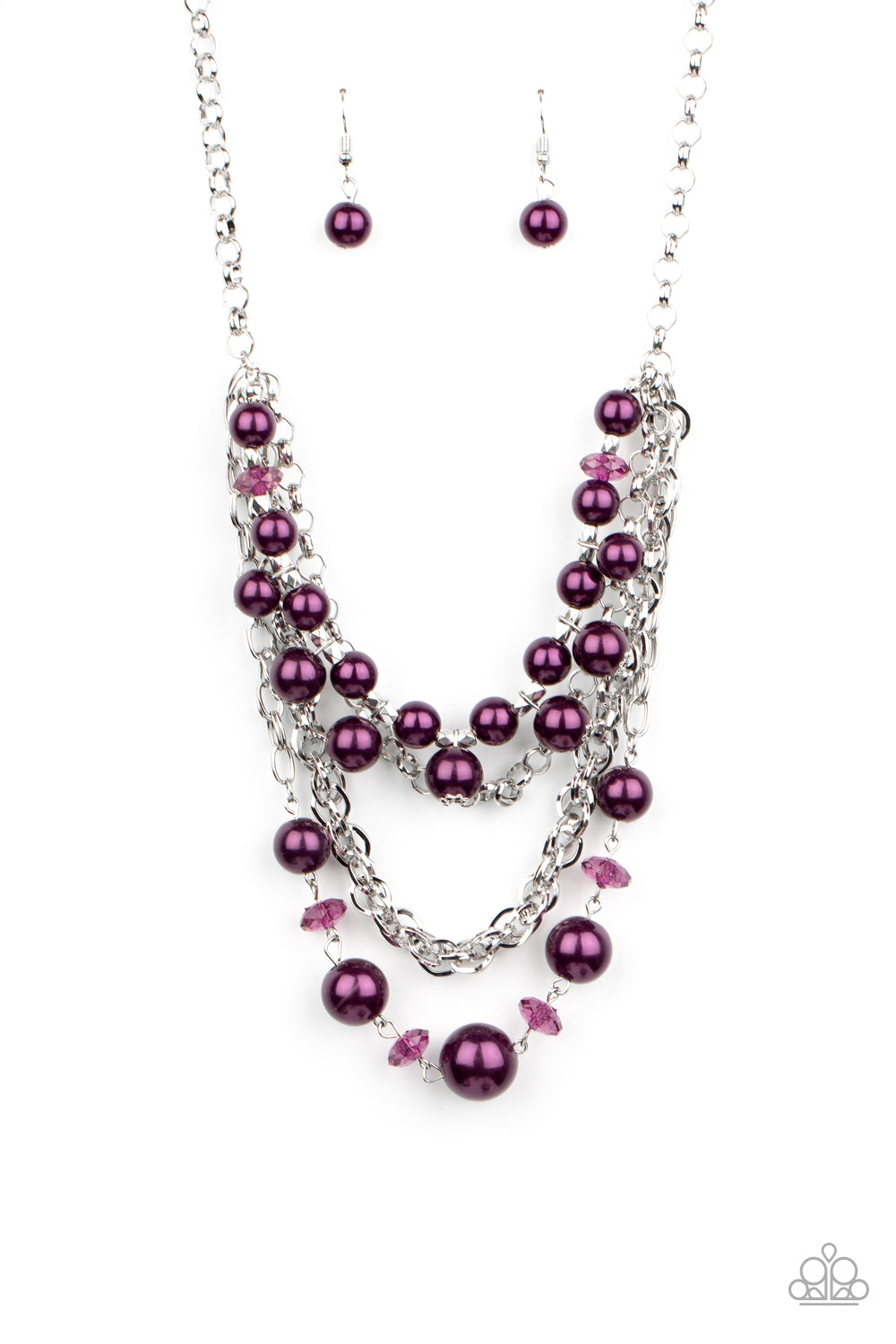 Paparazzi Rockin' Rockette Purple Short Necklace
