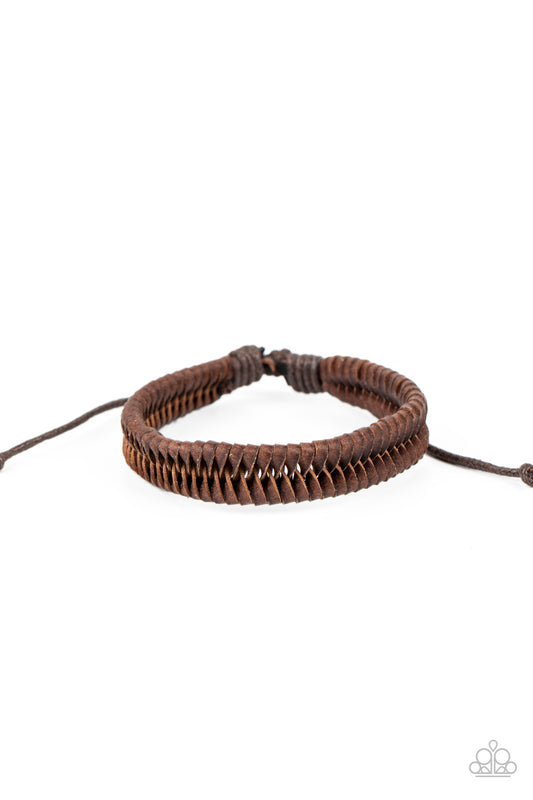Paparazzi Rodeo Rally Brown Sliding Knot Bracelet
