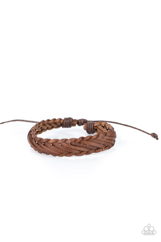 Paparazzi Rodeo Roundup Brown Sliding Knot Bracelet