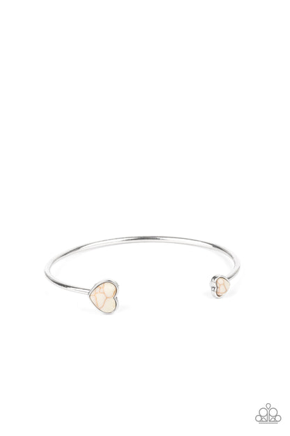 Paparazzi Romantically Rustic White Cuff Bracelet