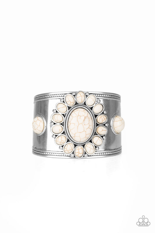 Paparazzi Room To Roam White Stone Cuff Bracelet