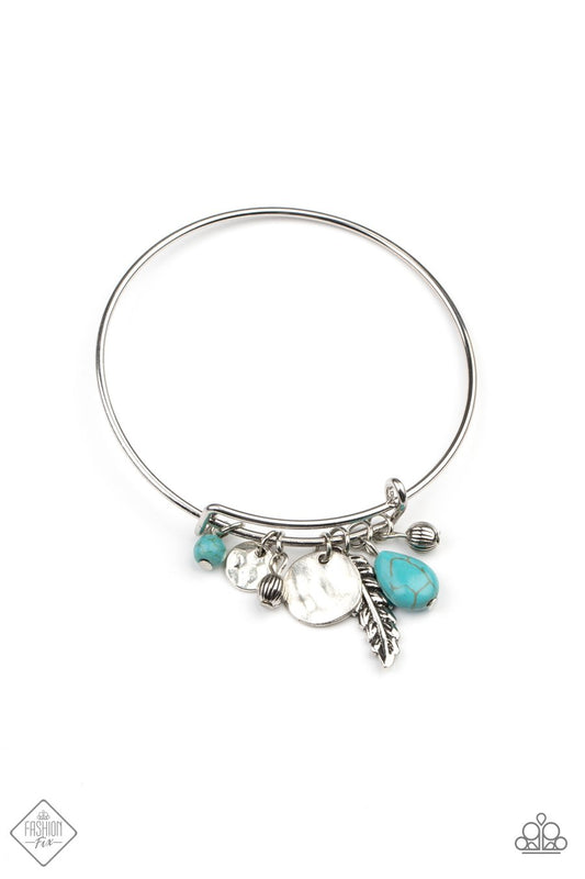 Paparazzi Root and RANCH Blue Bangle Bracelet - Fashion Fix Simply Santa Fe May 2021