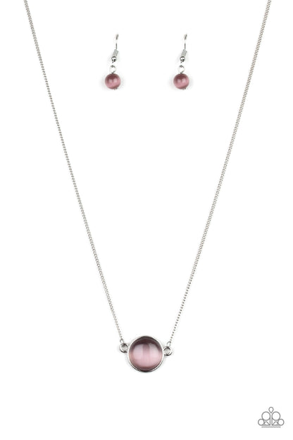 Paparazzi Rose-Colored Glasses Purple Short Necklace