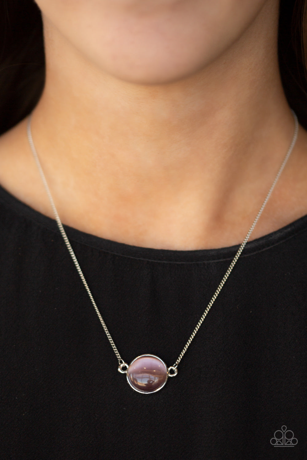Paparazzi Rose-Colored Glasses Purple Short Necklace