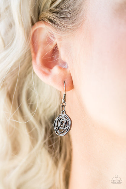 Paparazzi Rosy Rosette Black Short Necklace