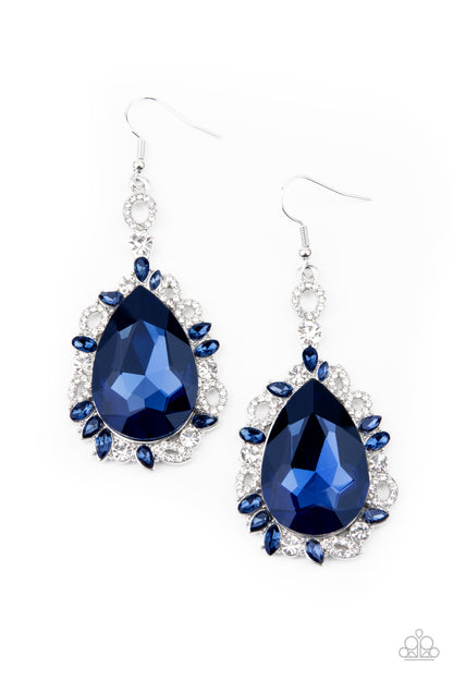 Paparazzi Royal Recognition Blue Fishhook Earrings