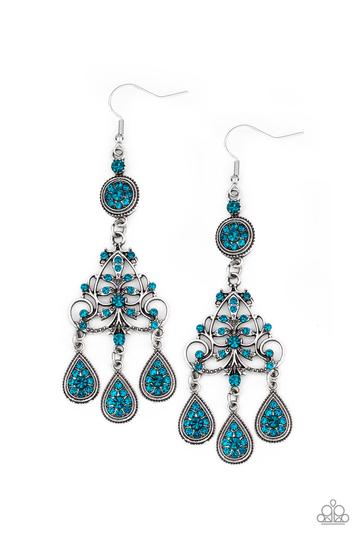 Paparazzi Royal Renovation Blue Fishhook Earrings