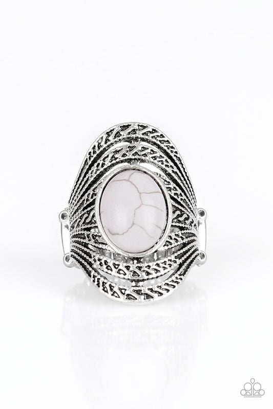 Paparazzi Royal Roamer Silver Stone Ring