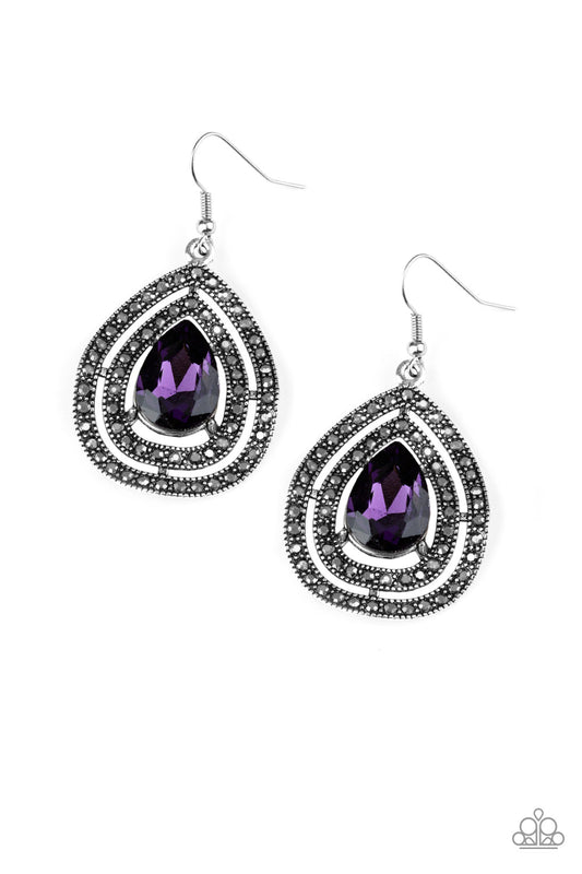 Paparazzi Royal Squad Purple Fishhook Earrings