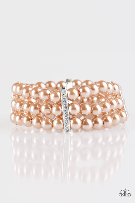 Paparazzi Royal Wedding Brown Stretch Bracelet