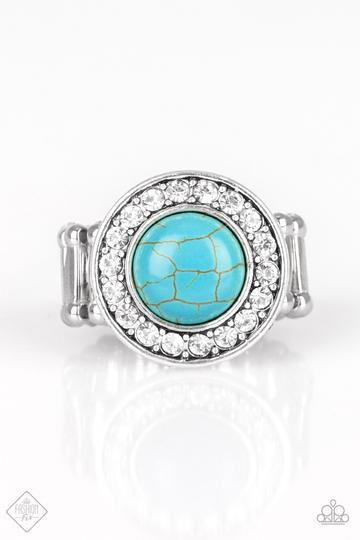 Paparazzi Rugged Radiance Blue Stone Ring - Fashion Fix Simply Santa Fe February 2019
