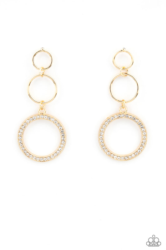 Paparazzi Rule-Breaking Radiance Gold Post Earrings