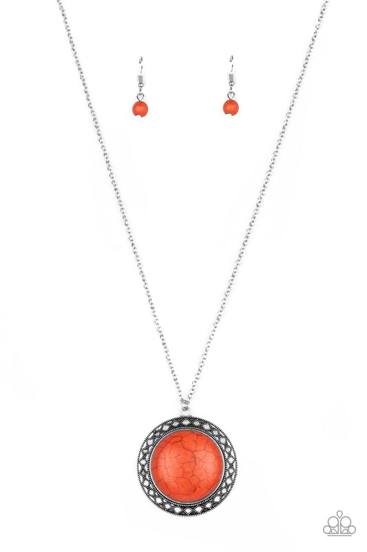 Paparazzi Run Out Of Rodeo Orange Long Necklace - P2SE-OGXX-192CV