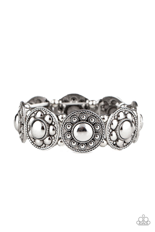 Paparazzi Rural Fields Silver Stretch Bracelet