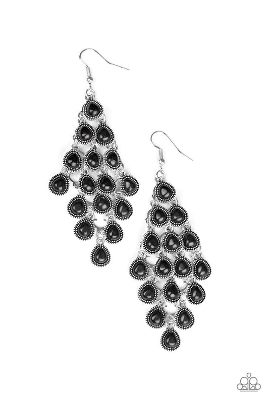 Paparazzi Rural Rainstorms Black Fishhook Earrings