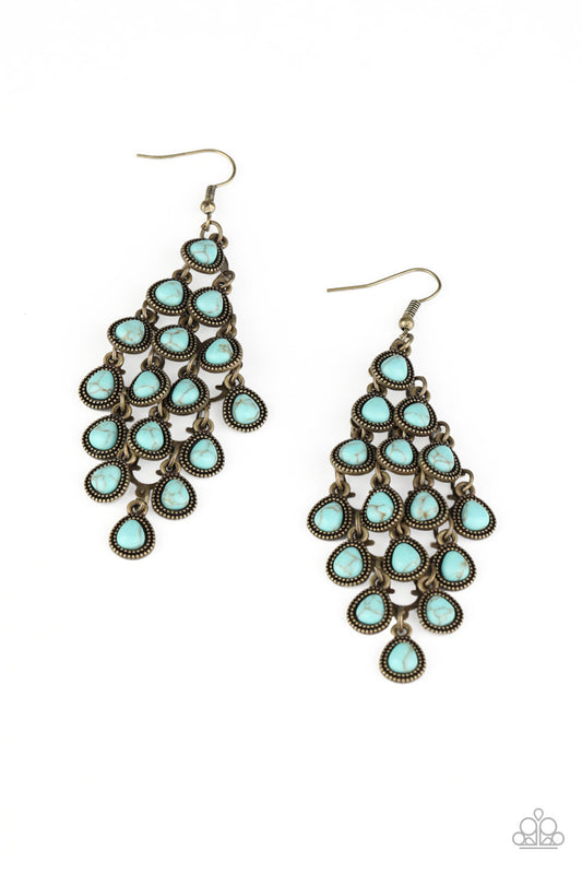 Paparazzi Rural Rainstorms Brass Fishhook Earrings
