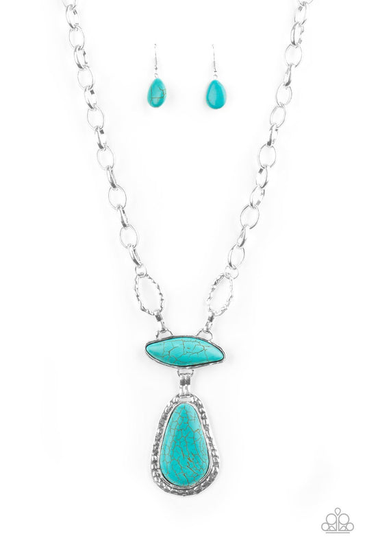 Paparazzi Rural Rapture Blue Stone Short Necklace