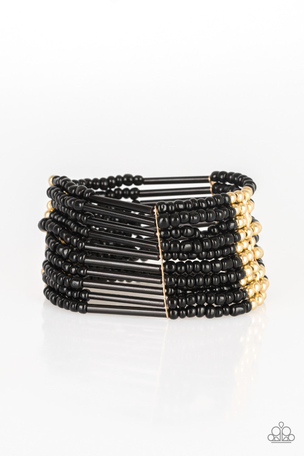 Paparazzi Rural Retreat Gold Stretch Bracelet