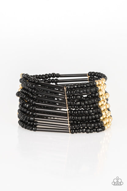 Paparazzi Rural Retreat Gold Stretch Bracelet