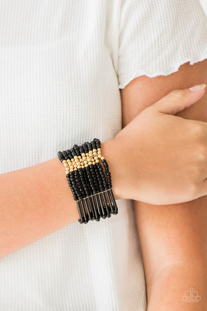 Paparazzi Rural Retreat Gold Stretch Bracelet