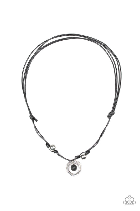 Paparazzi Rural Ringleader Black Men's Necklace