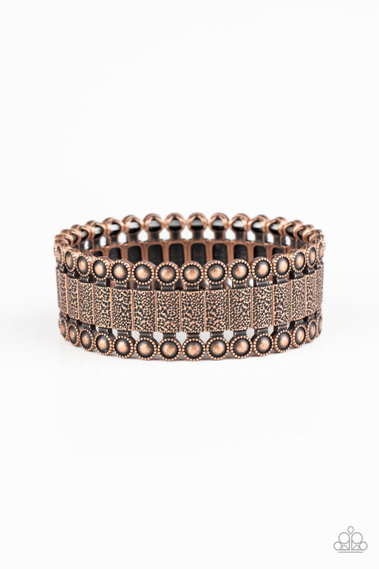 Paparazzi Rustic Rhythm Copper Stretch Bracelet