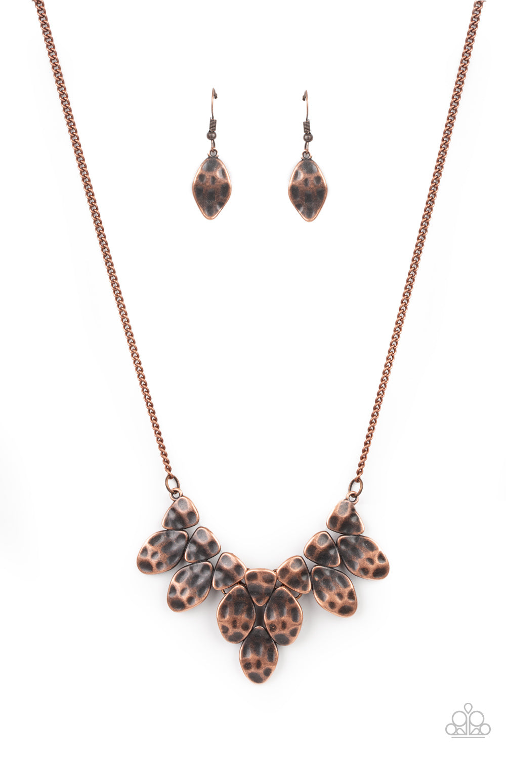 Paparazzi Rustic Smolder Copper Short Necklace