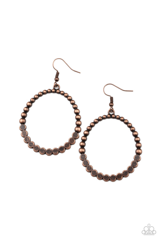 Paparazzi Rustic Society Copper Fishhook Earrings