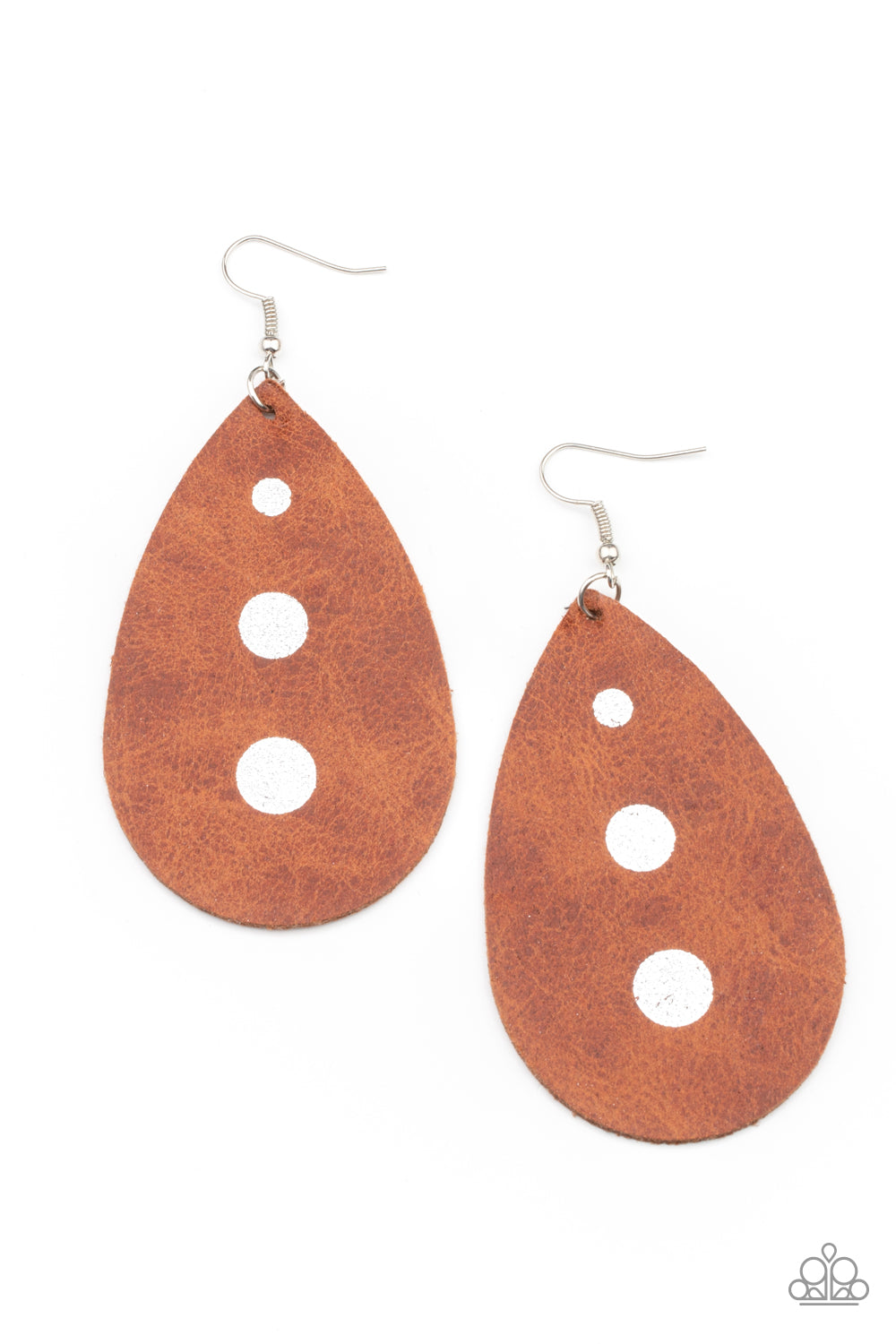 Paparazzi Rustic Torrent Brown Fishhook Earrings - P5ST-BNXX-028XX