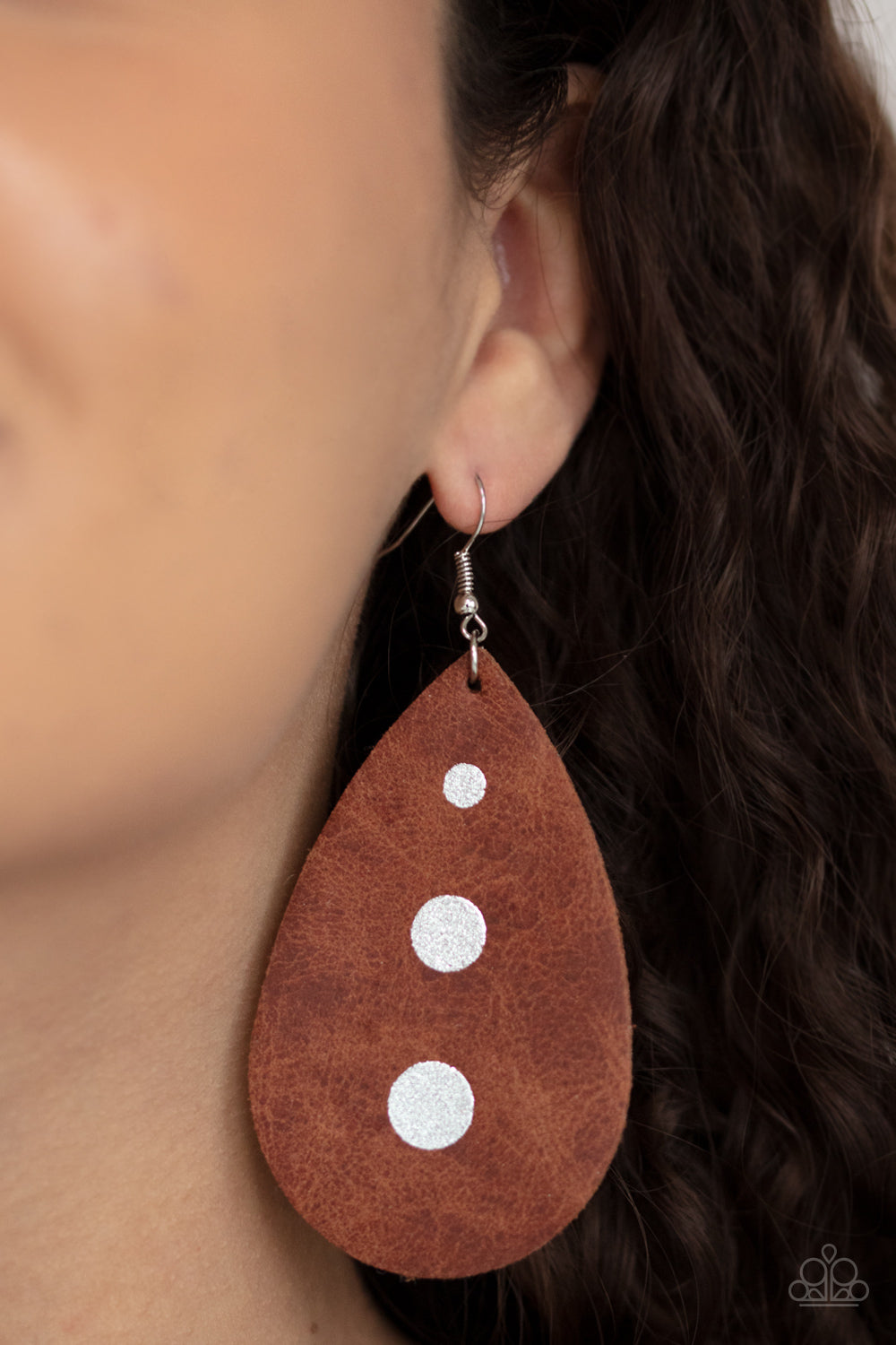 Paparazzi Rustic Torrent Brown Fishhook Earrings - P5ST-BNXX-028XX