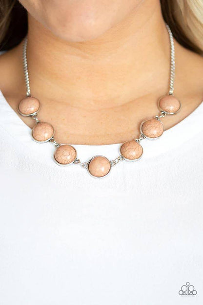 Paparazzi Adobe Attitude Brown Short Necklace - P2SE-BNXX-171XX