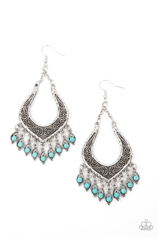 Paparazzi Sahara Fiesta Blue Fishhook Earrings