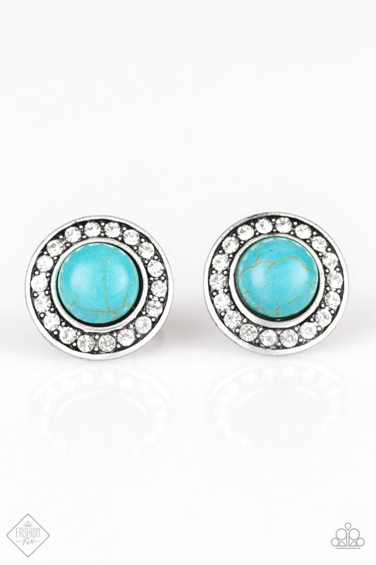 Paparazzi Sahara's Finest Blue Post Earrings - Fashion Fix Simply Santa Fe February 2019