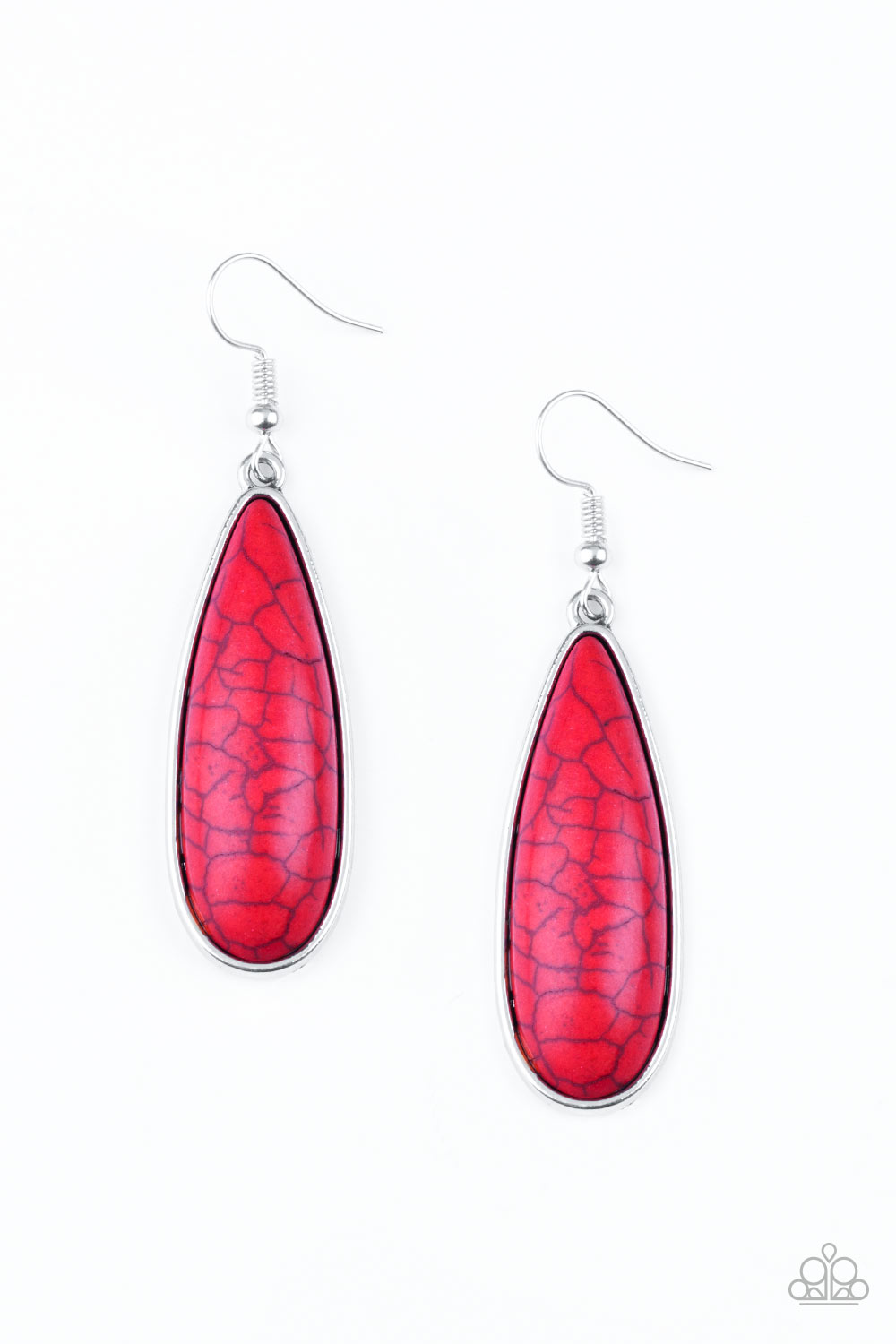 Paparazzi Santa Fe Skies Red Stone Fishhook Earrings
