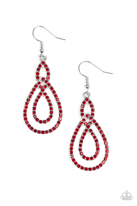 Paparazzi Sassy Sophistication Red Fishhook Earrings