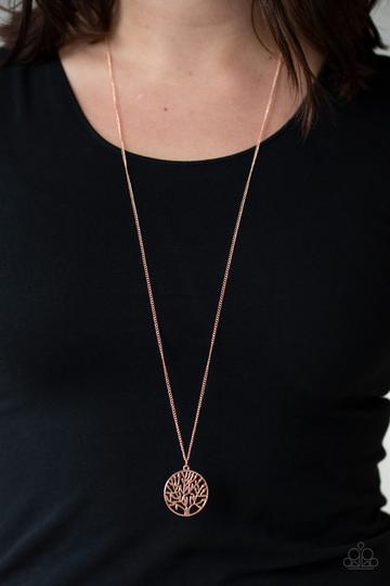 Paparazzi Save The Trees Copper Long Necklace