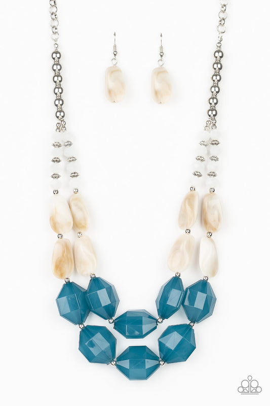 Paparazzi Seacoast Sunset Blue Short Necklace