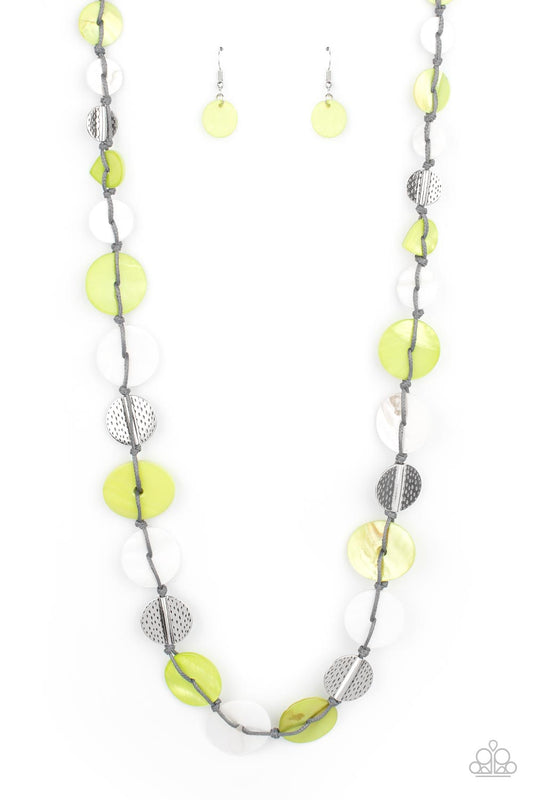 Paparazzi Seashore Spa Green Long Necklace