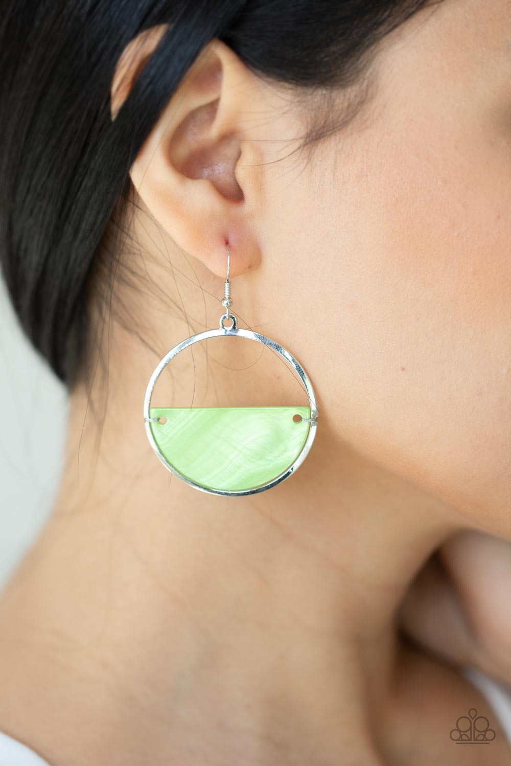 Paparazzi Seashore Vibes Green Fishhook Earrings