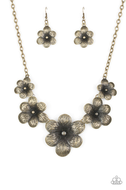 Paparazzi Secret Garden Brass Short Necklace