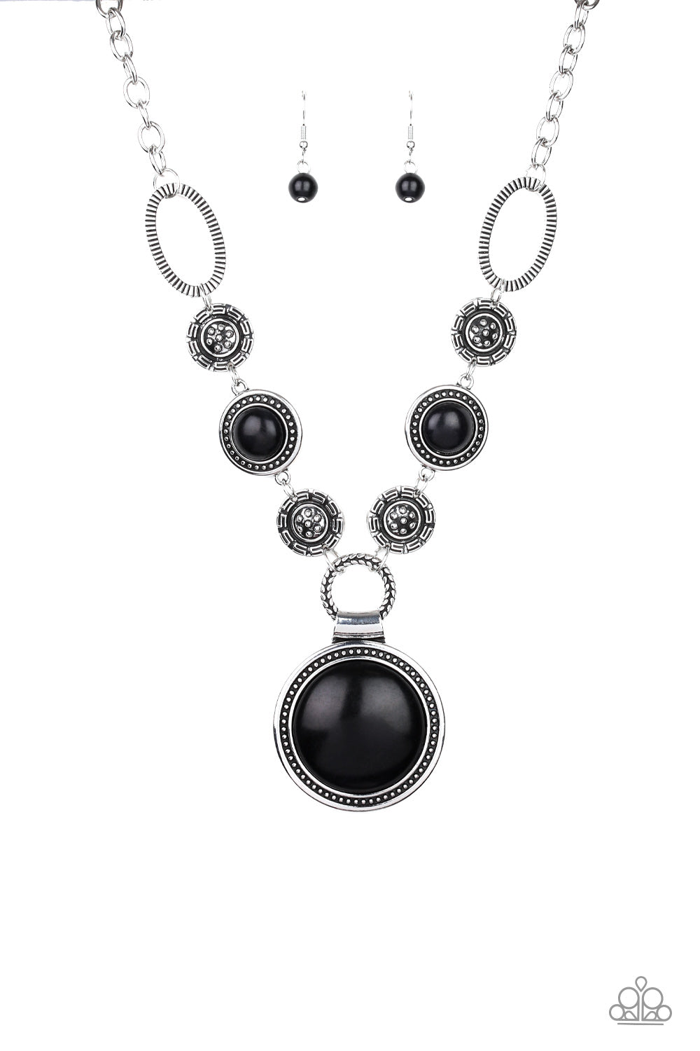 Paparazzi Sedona Drama Black Short Necklace