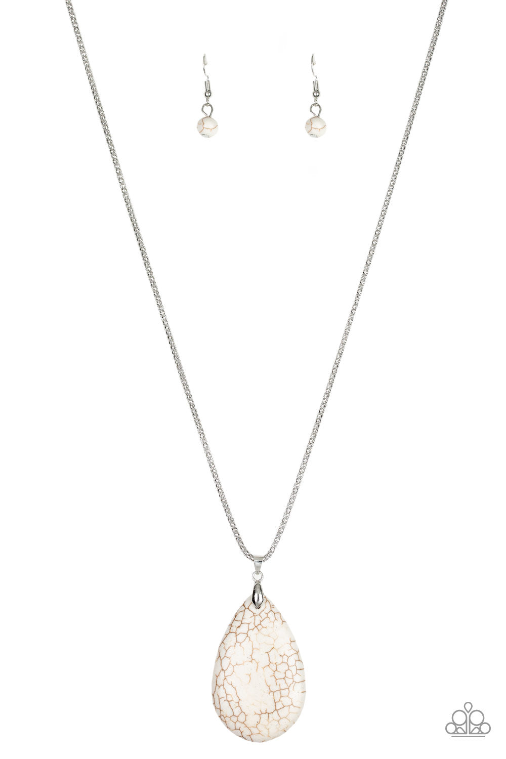 Paparazzi Sedona Sandstone White Long Necklace