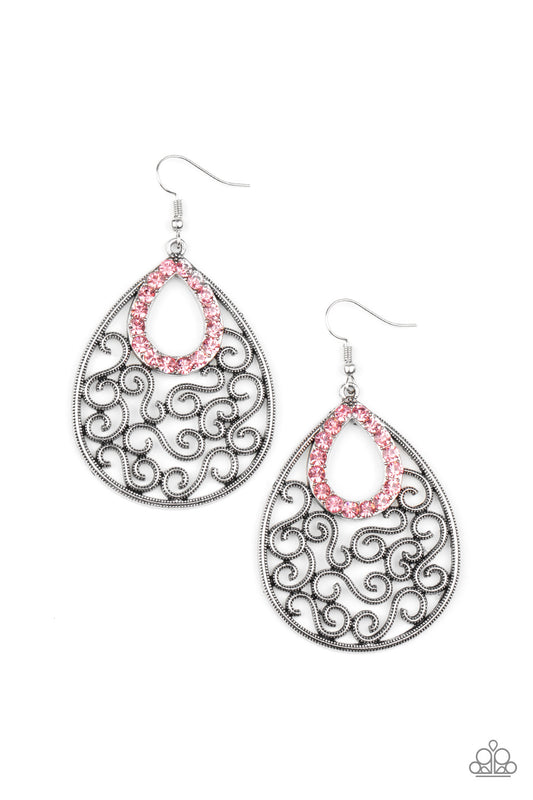 Paparazzi Seize The Stage Pink Fishhook Earrings